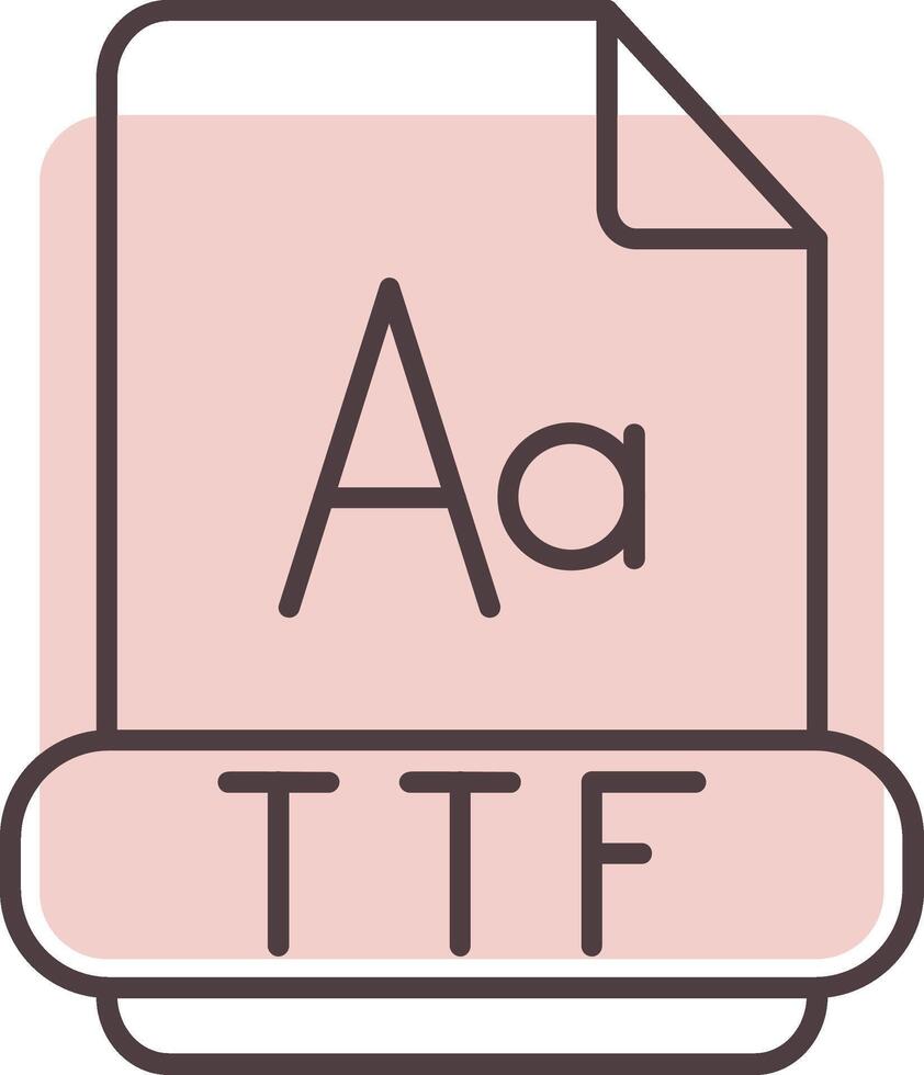 ttf ligne forme couleurs icône vecteur