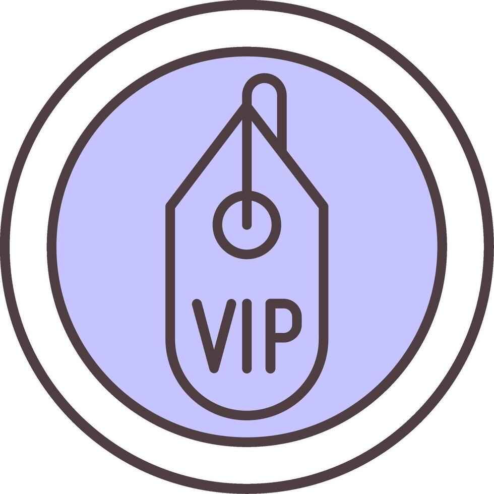 VIP ligne forme couleurs icône vecteur