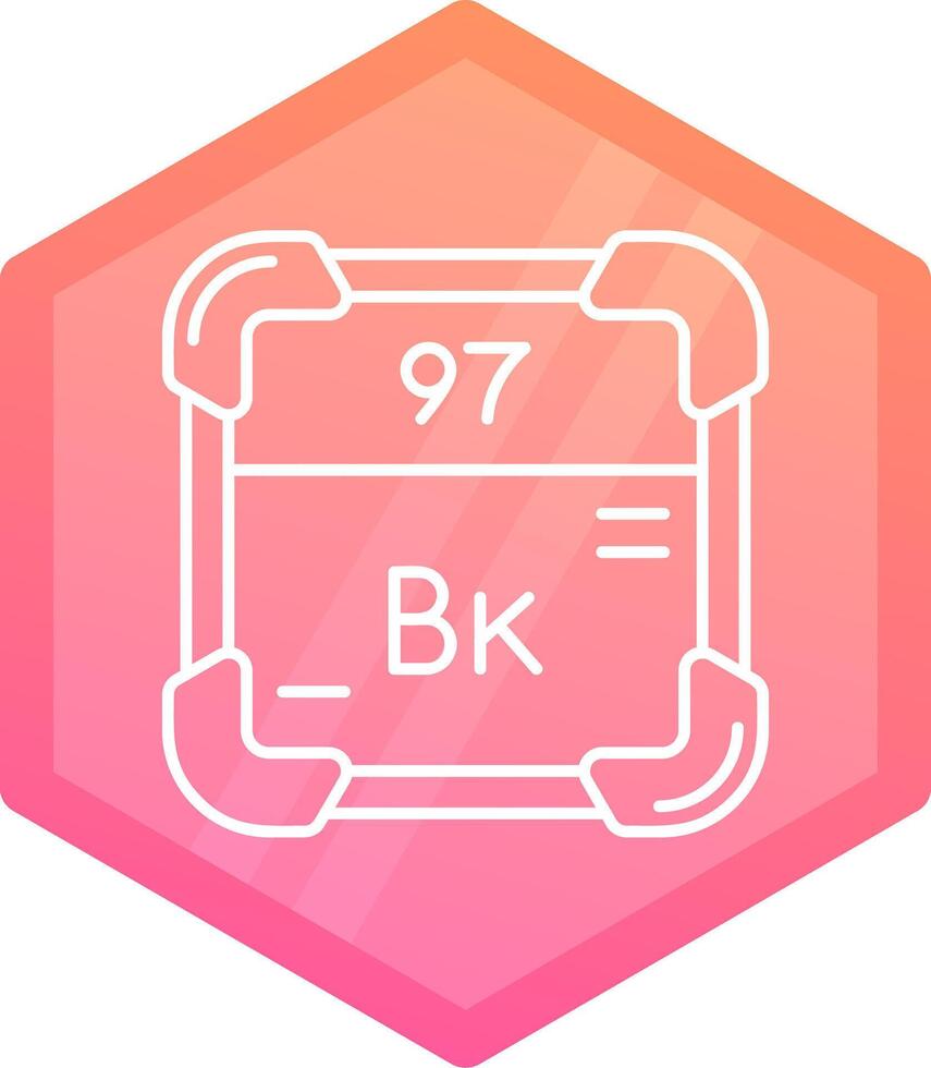 berkelium pente polygone icône vecteur