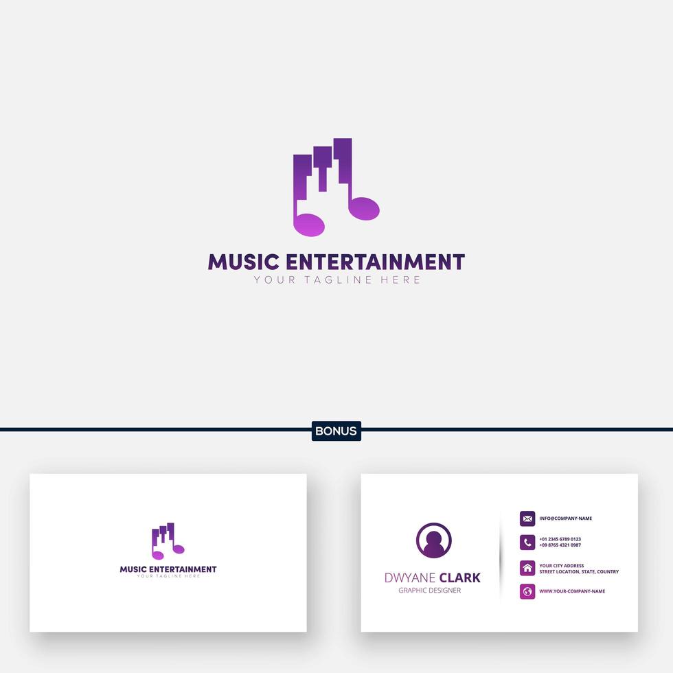 musique divertissement industrie logo piano vecteur