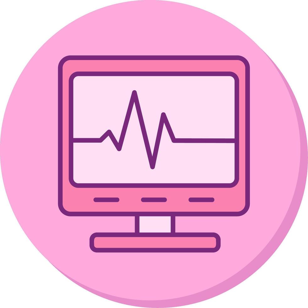 ecg en train de lire vecto icône vecteur