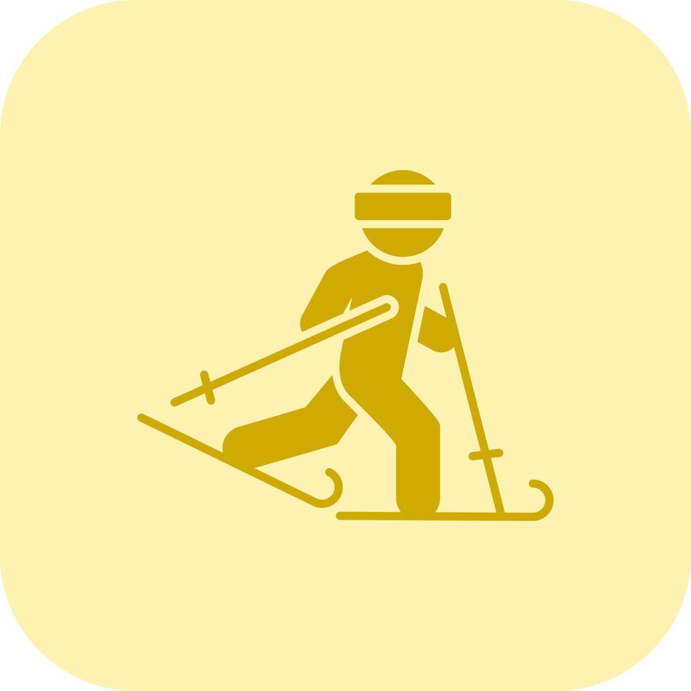 ski glyphe triton icône vecteur