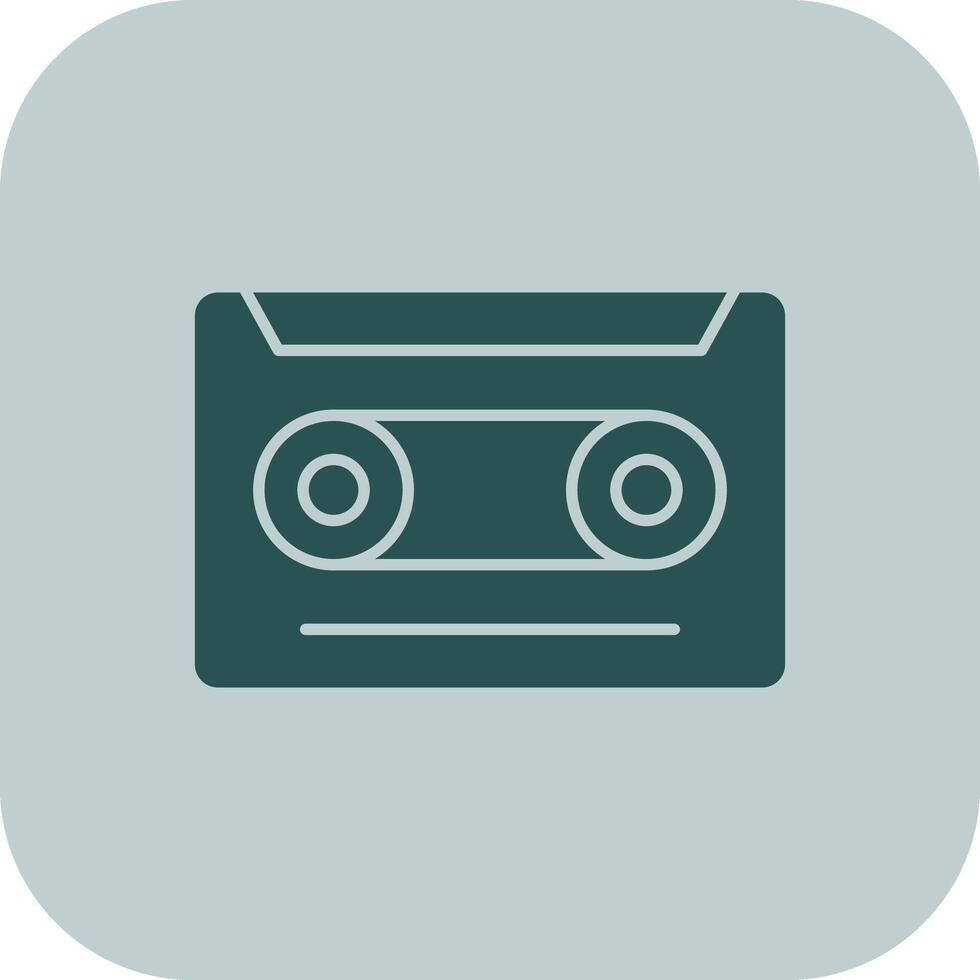 cassette glyphe triton icône vecteur