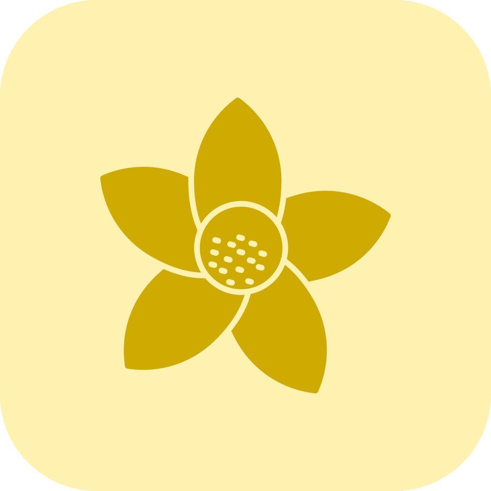 Cerise fleur glyphe triton icône vecteur