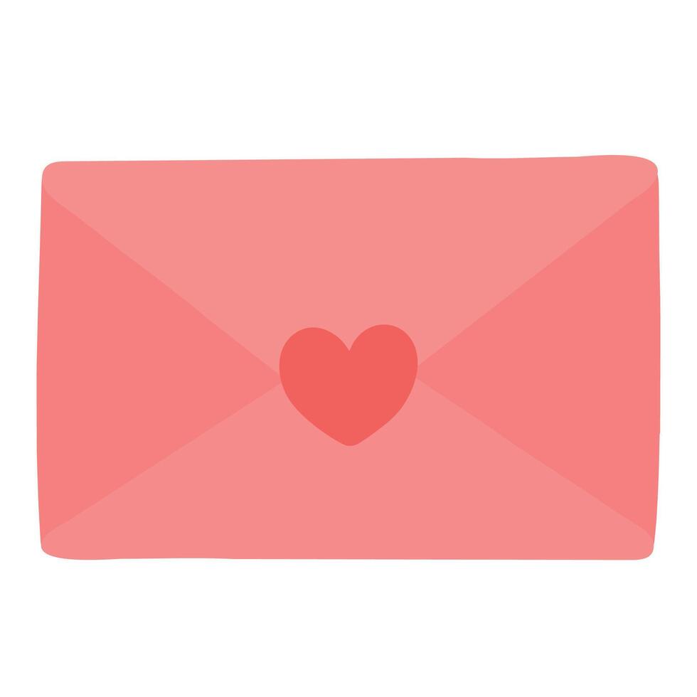mignonne l'amour lettre message dans esthétique rose enveloppe icône Animé vecteur illustration