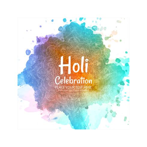 Happy Holi festival de printemps indien de fond de couleurs vecteur