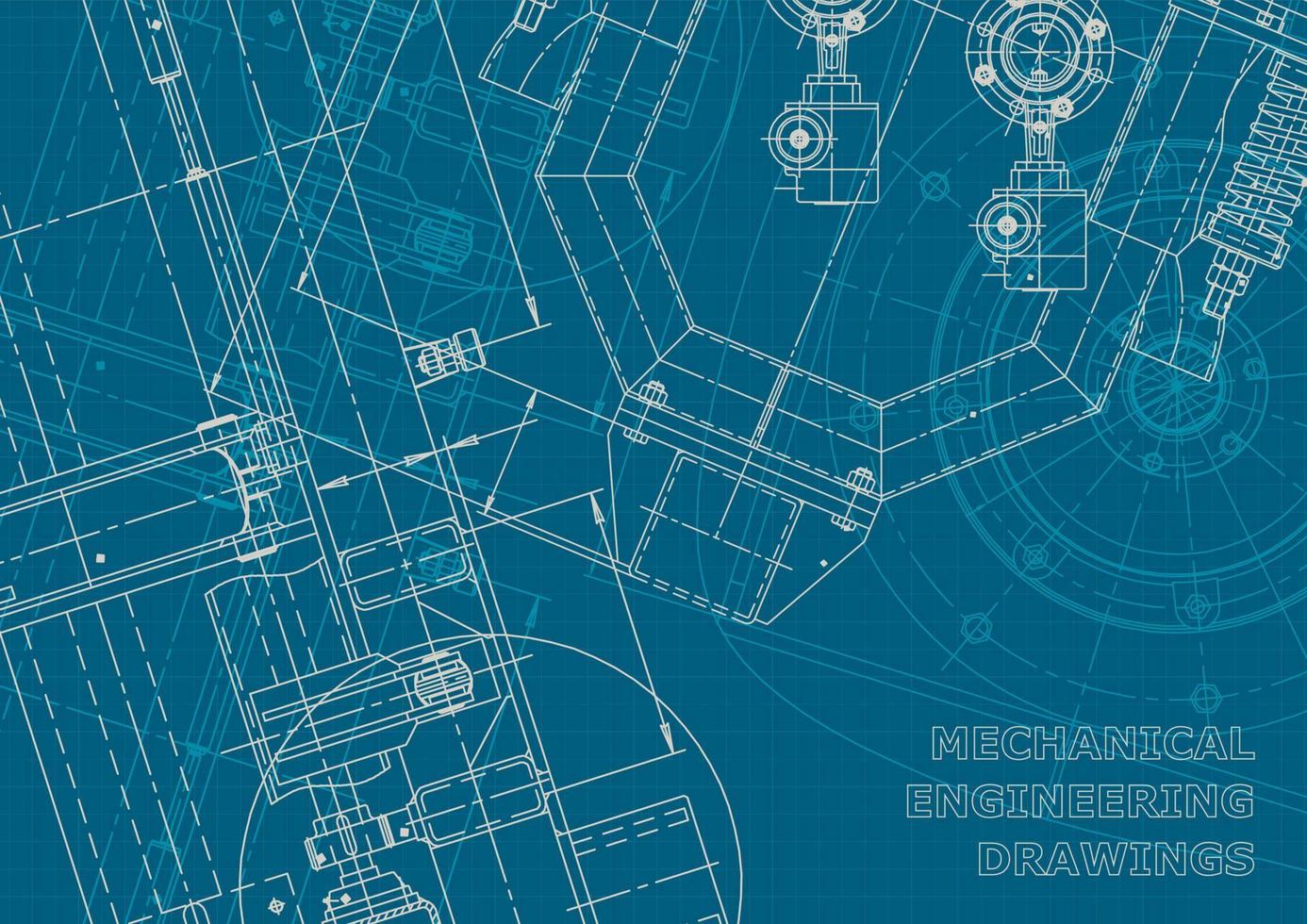 identité d'entreprise. plan. dessins d'ingénierie vectorielle vecteur