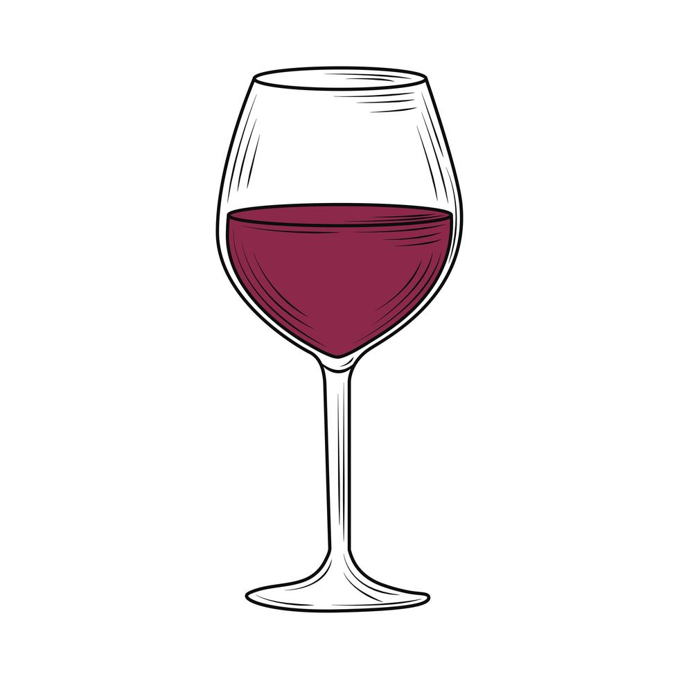 verre de vin vecteur