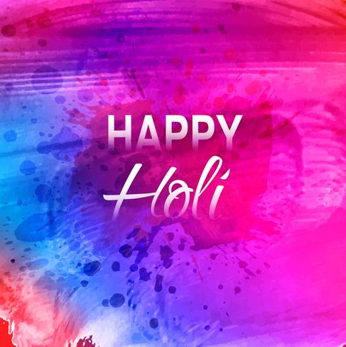 Fond de célébration de la fête indienne Happy Holi vecteur