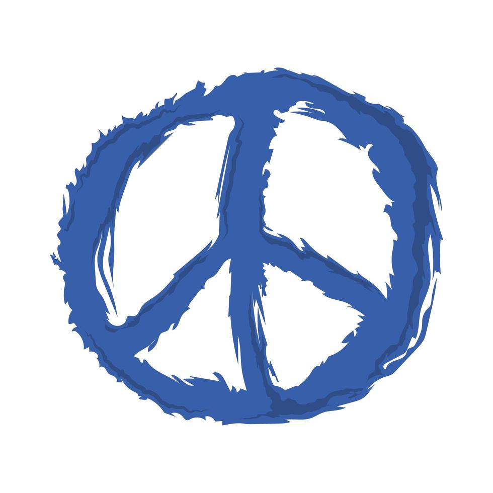 symbole de paix grunge vecteur