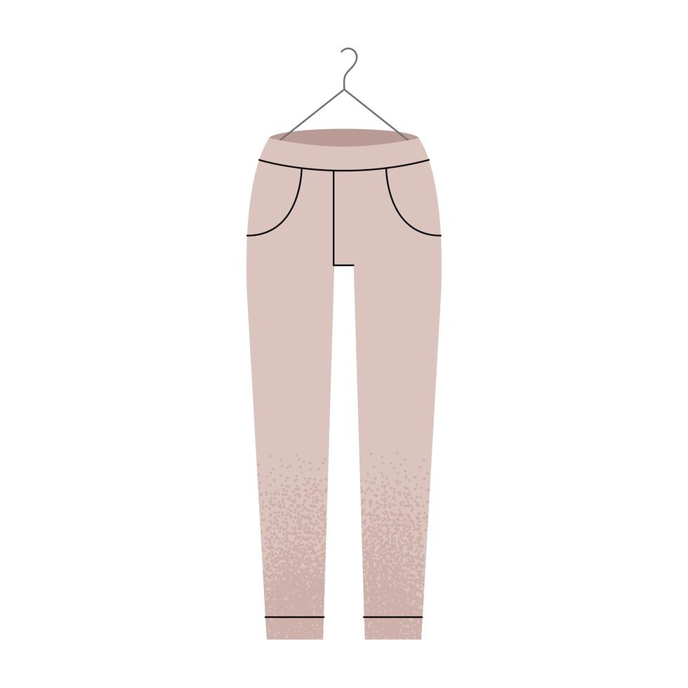 pantalon rose en crochet vecteur