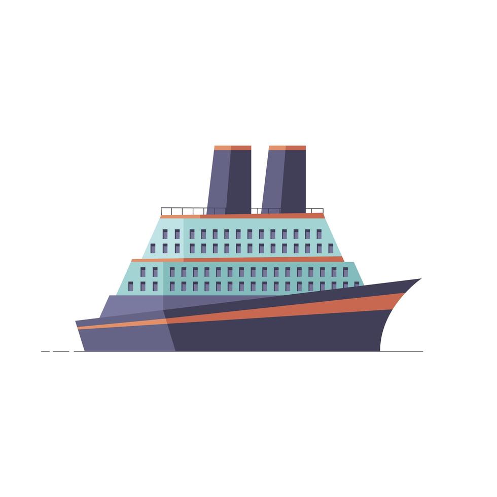 icône de véhicule de navire vecteur