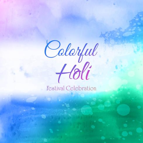 Festival indien Happy Holi célébrations avec des couleurs vecteur