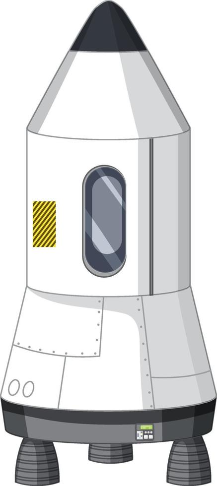 vaisseau spatial blanc sur fond blanc vecteur