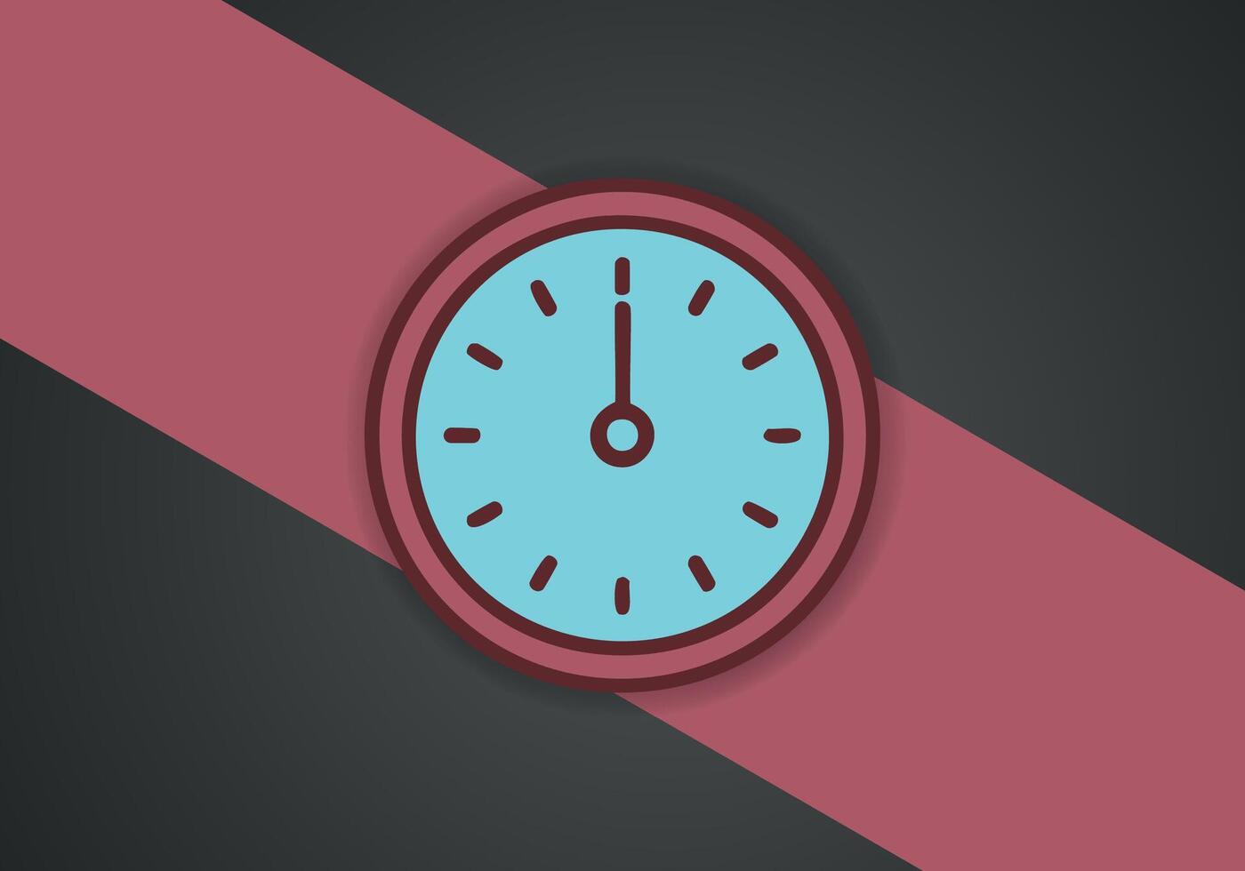 Facile minimaliste l'horloge symbole icône. vecteur image.