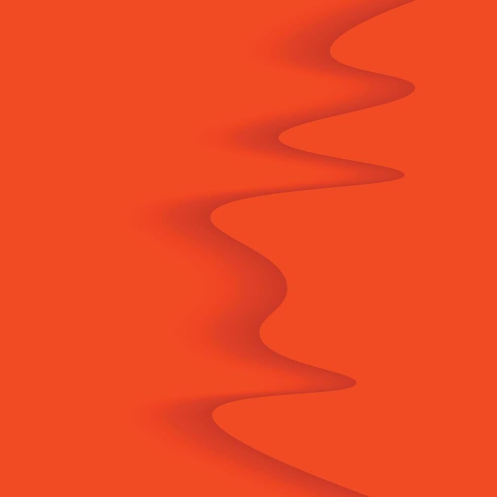 abstrait Orange vague moderne papercut Contexte dimension couches. Orange pente papercut Contexte ondulé dimension 3d couches vecteur