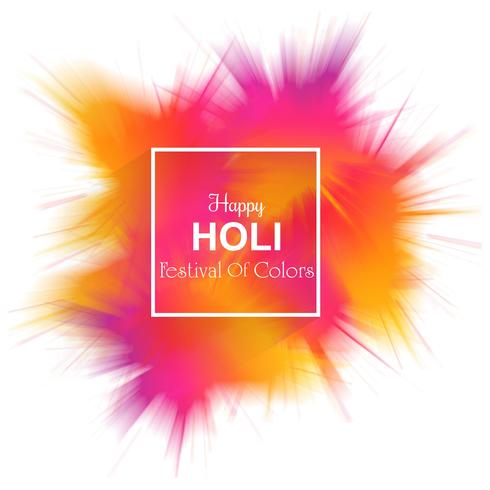 Joyeux Holi festival fête fond coloré vecteur