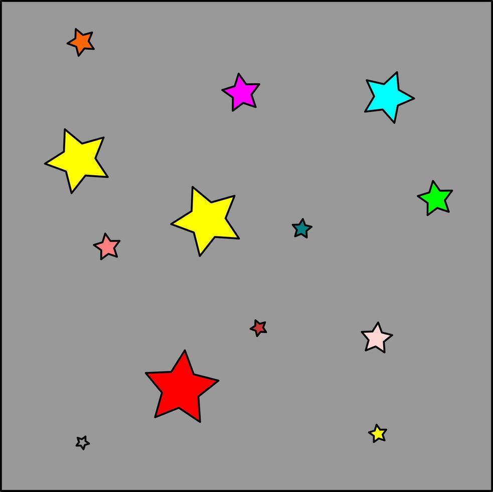 coloré étoiles vecteur