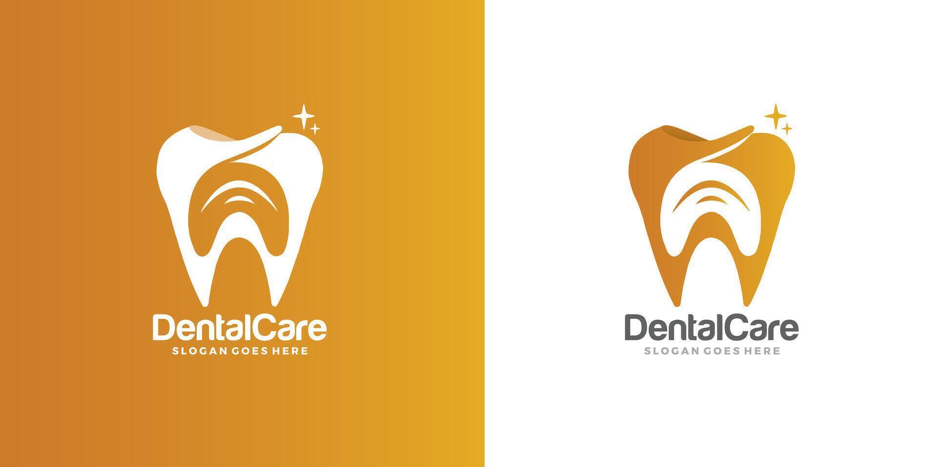 dentaire se soucier logo conception vecteur illustration. dentaire logo. orthodontique logo pro vecteur