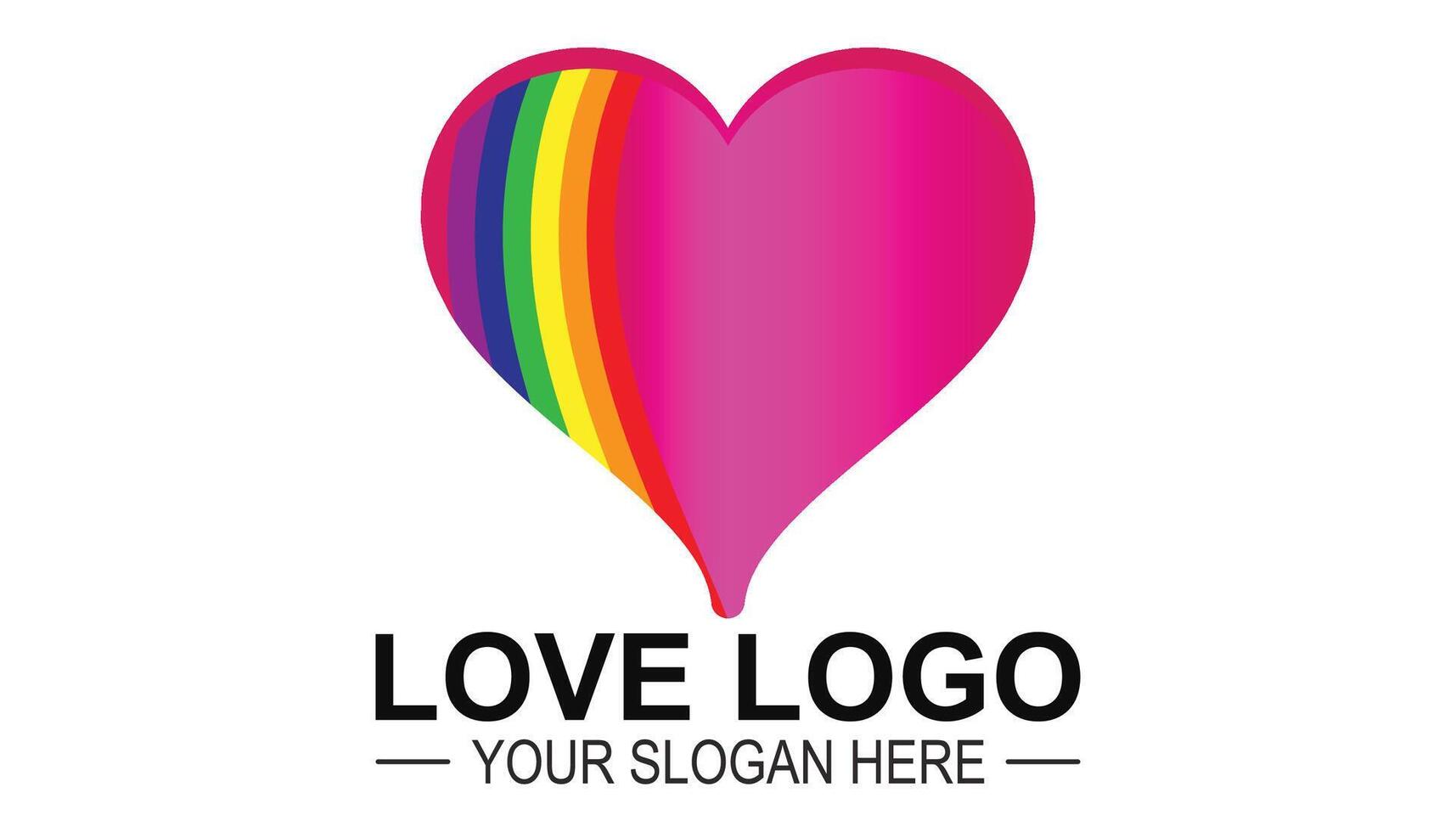 Valentin logo ou cœur logo ou icône. l'amour logo conception. vecteur