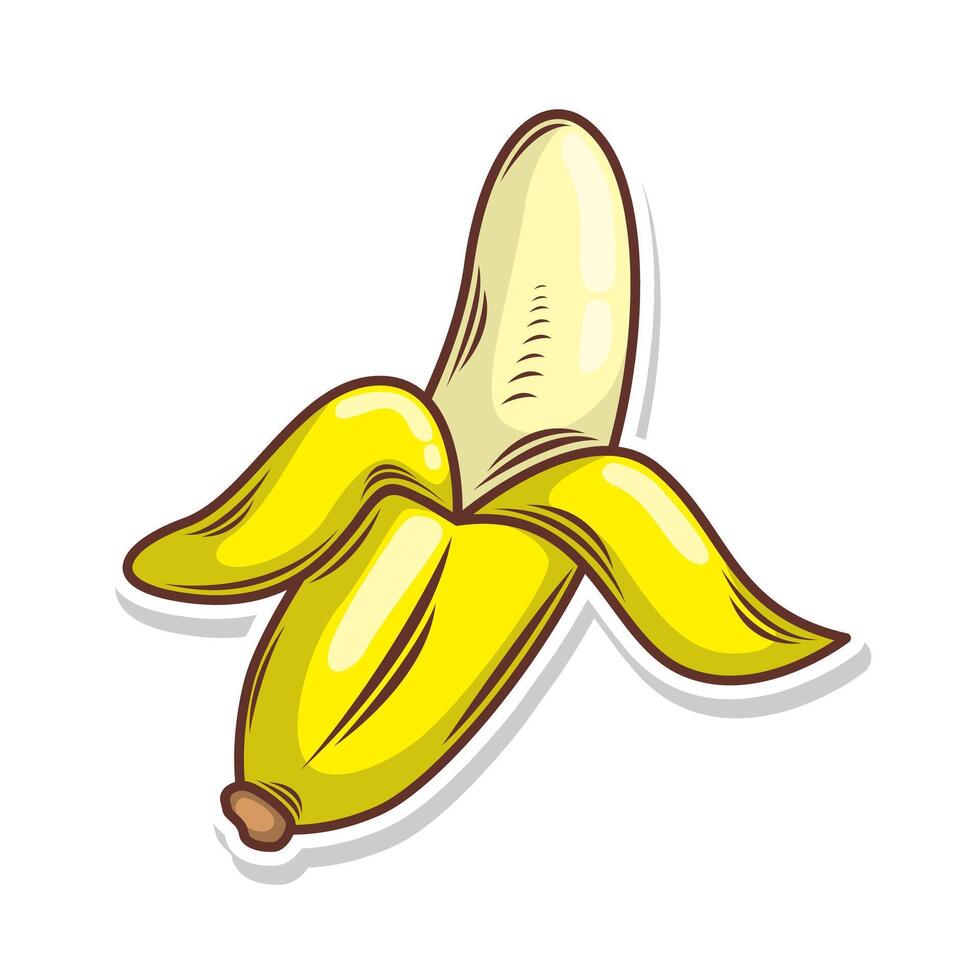 banane fruit griffonnage dessin animé main dessiner illustration art vecteur