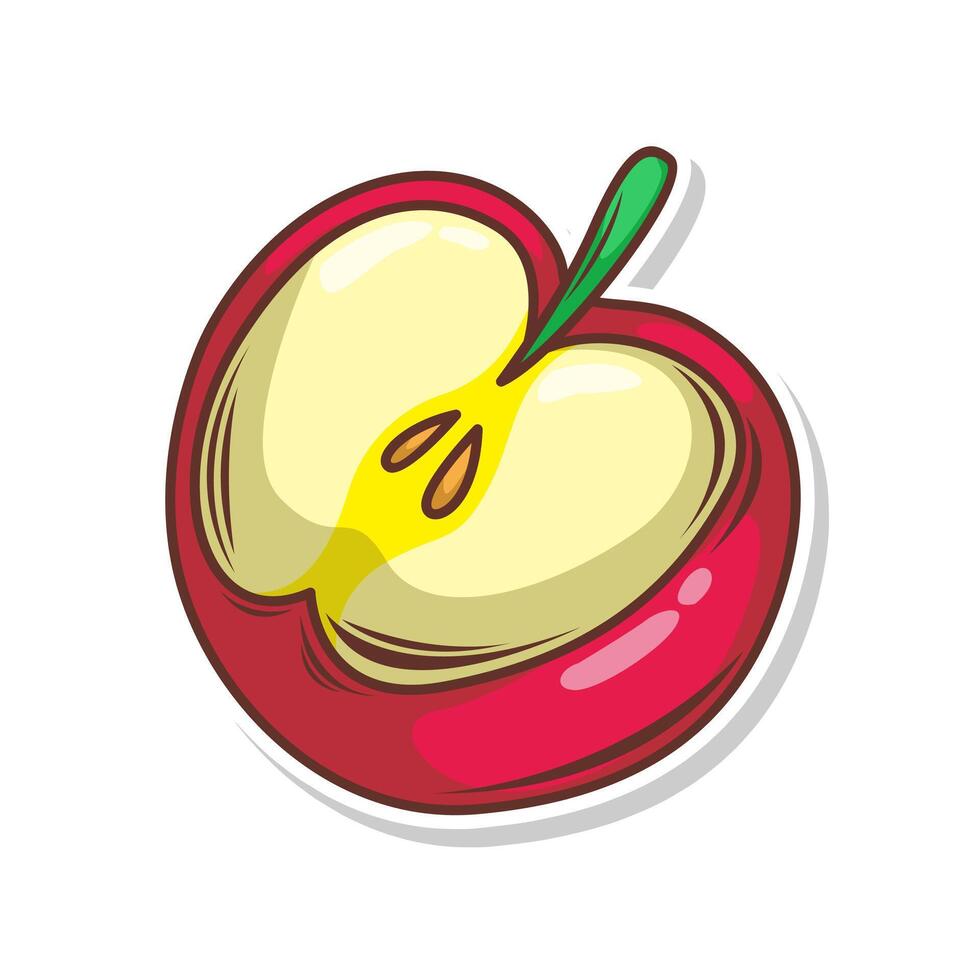 Pomme fruit griffonnage main dessiner vecteur illustration