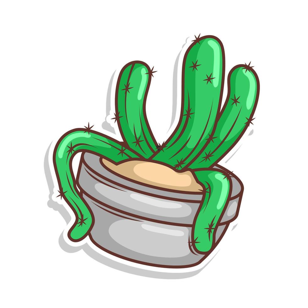 cactus griffonnage art illustration conception vecteur