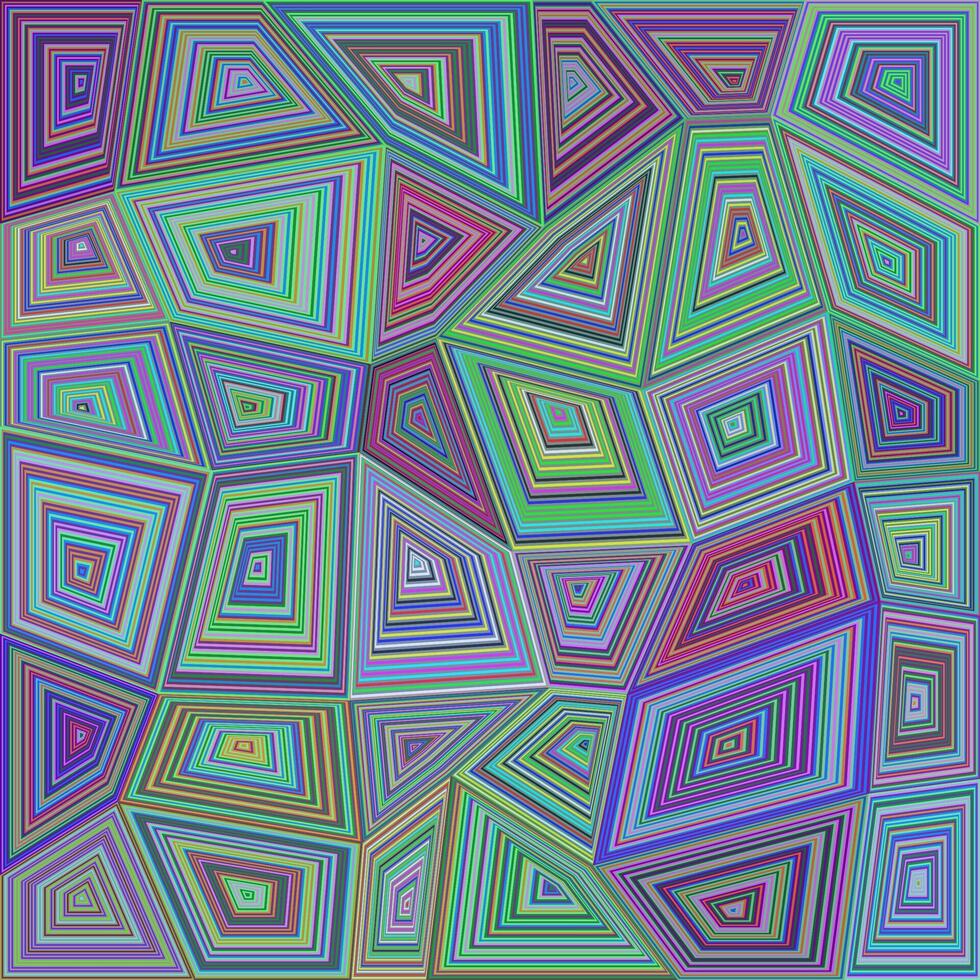 coloré abstrait concentrique rectangle puzzle mosaïque Contexte vecteur