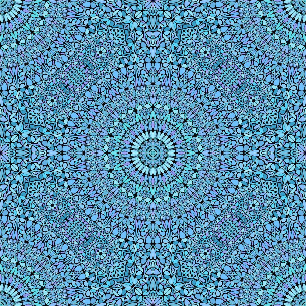 géométrique cyan bohémien mandala fleur modèle - sans couture Oriental floral abstrait vecteur Contexte graphique conception