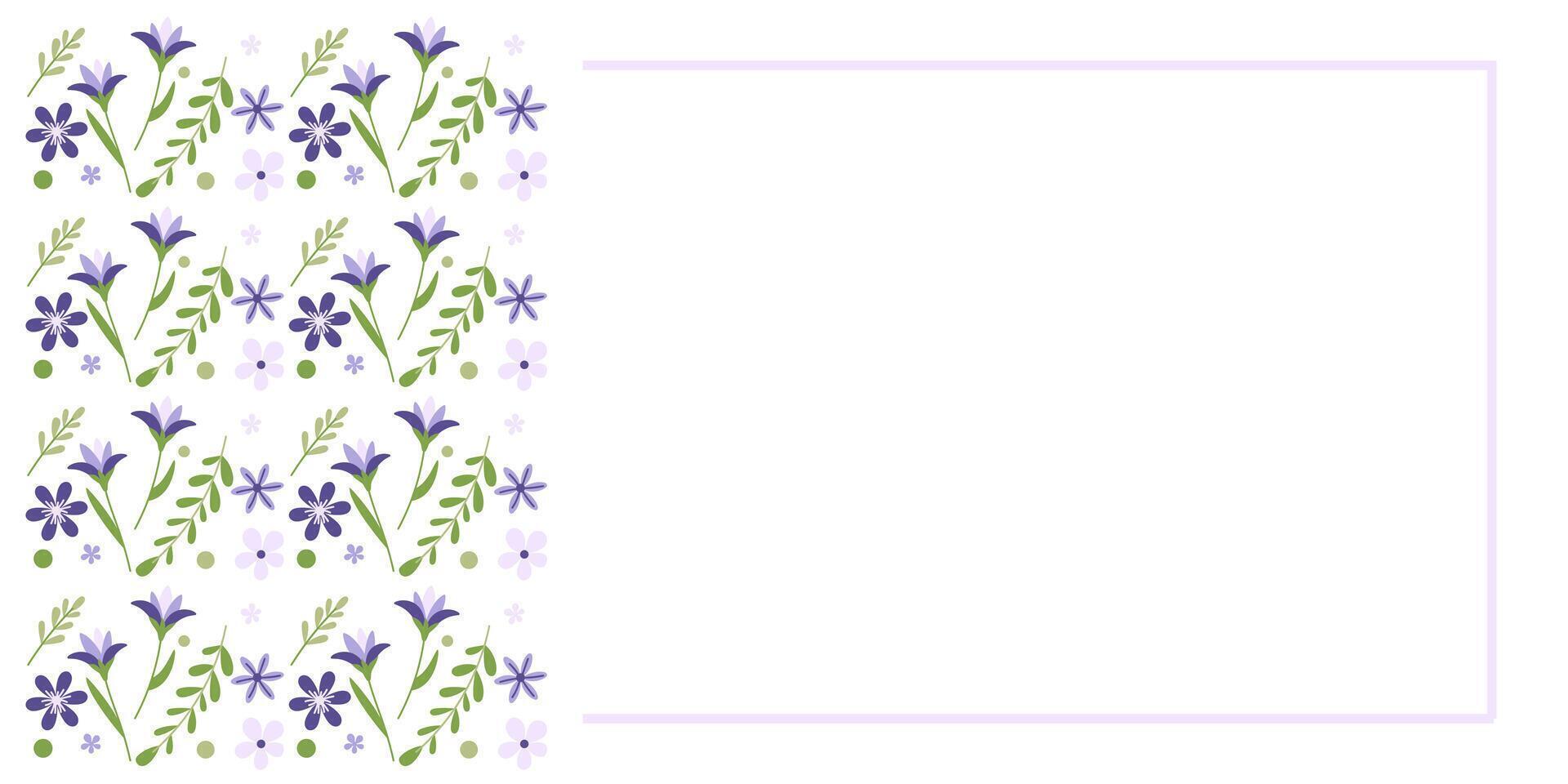 violet floral Cadre. printemps crocus sur une blanc Contexte. modifiable modèle pour carte, invitation, étiqueter, scrapbooking. vecteur illustration.