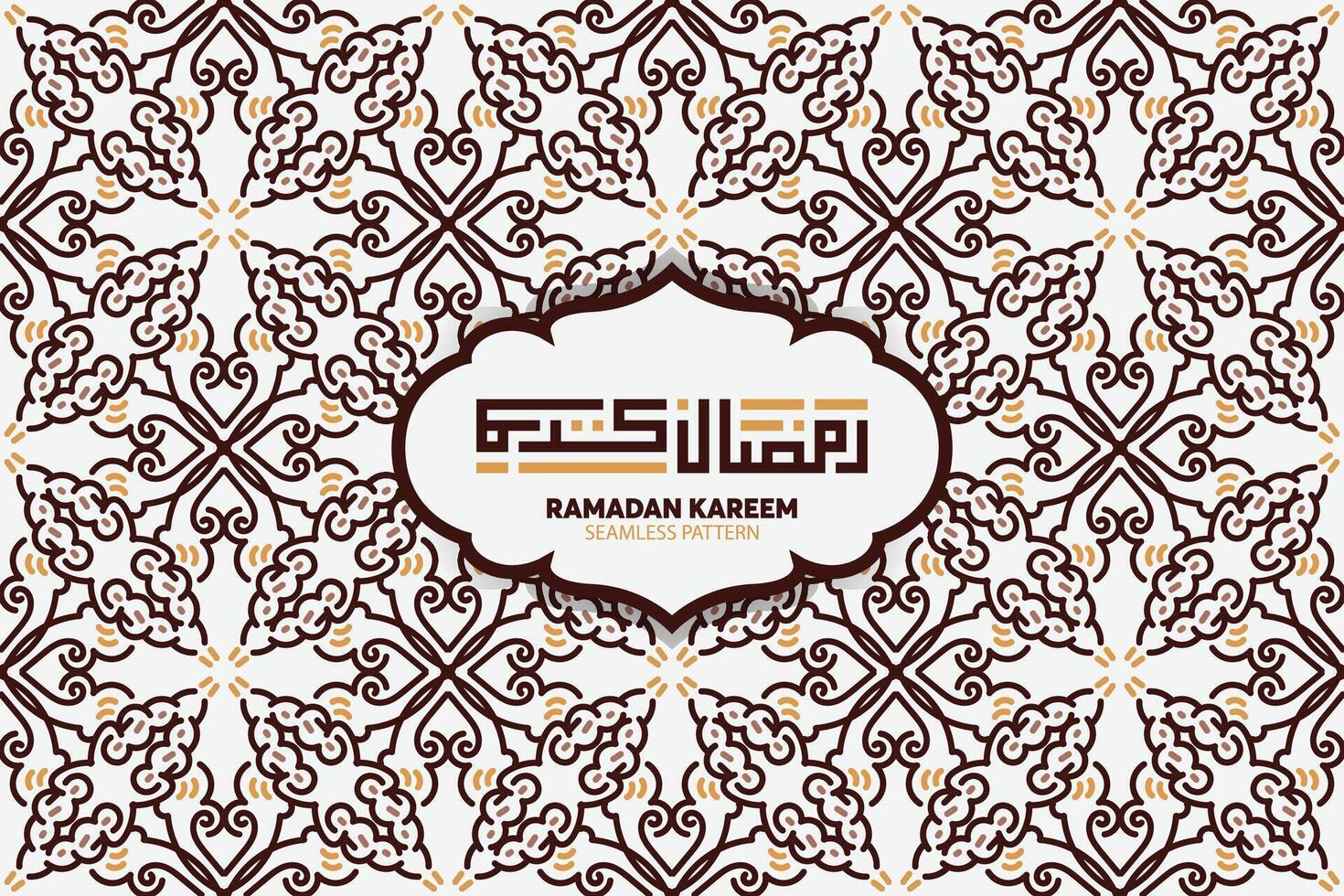 Ramadan kareem sans couture modèle Contexte. islamique salutation carte modèle avec Ramadan pour fond d'écran conception. affiche, médias bannière. vecteur