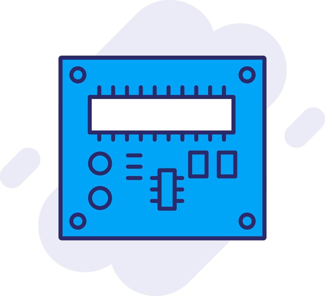 pcb planche ligne rempli arrière-plan icône vecteur