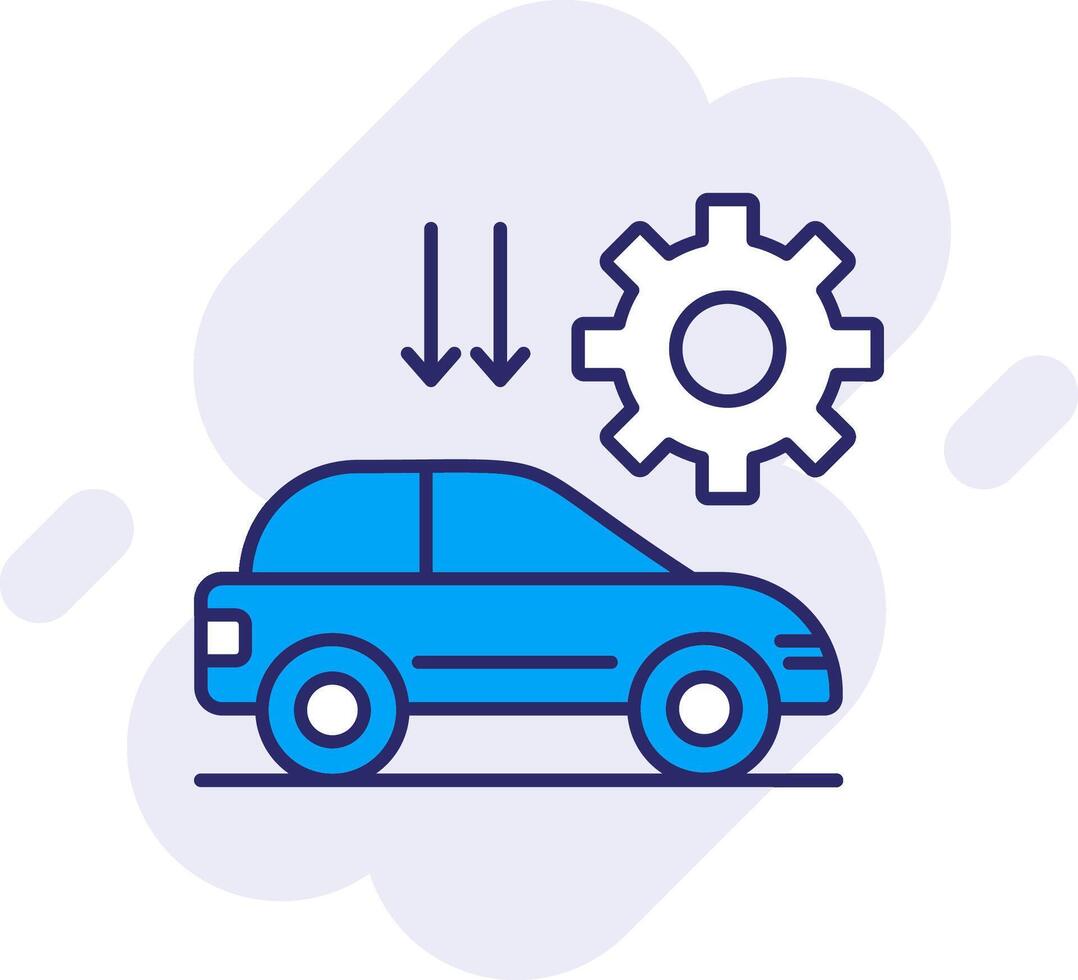 voiture réglage ligne rempli arrière-plan icône vecteur