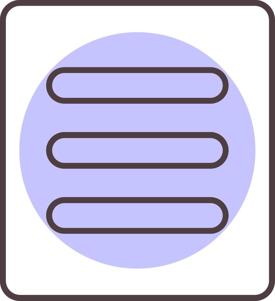 menu ligne forme couleurs icône vecteur