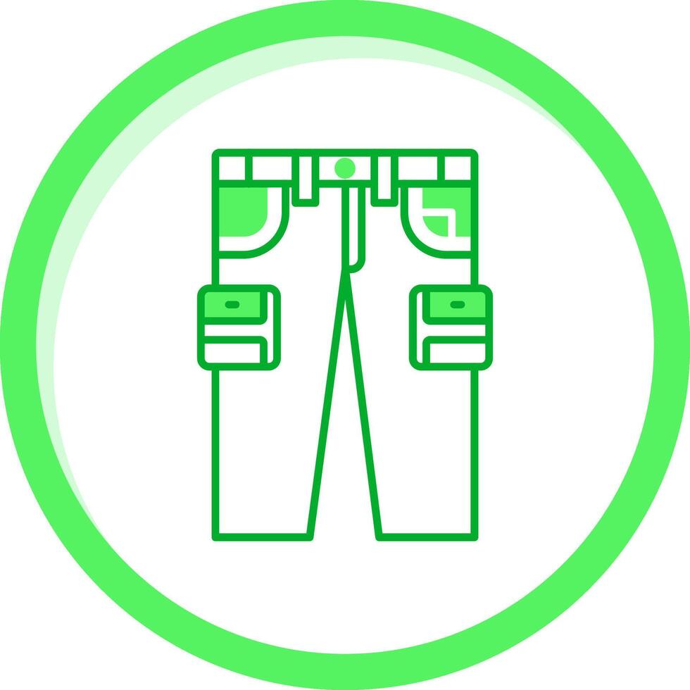 cargaison un pantalon vert mélanger icône vecteur