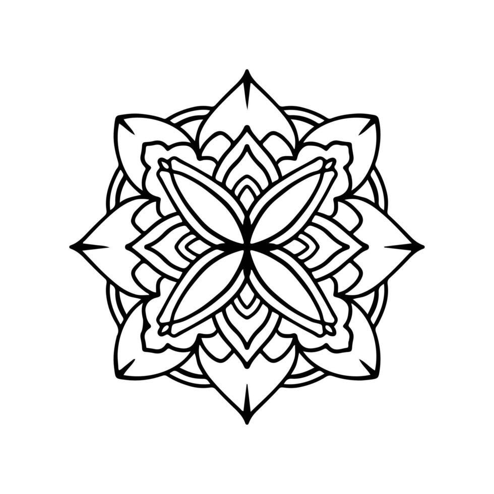 motif de mandala abstrait de vecteur. l'art sur le mur. livre de coloriage motif de dentelle le tatouage. conception pour une conception de chemise de peinture de papier peint et d'autocollant de tuile, ornement décoratif de cercle dans le style oriental ethnique vecteur