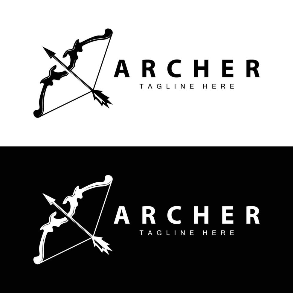 archer logo vecteur ancien conception vieux inspiration archer outil La Flèche modèle marque