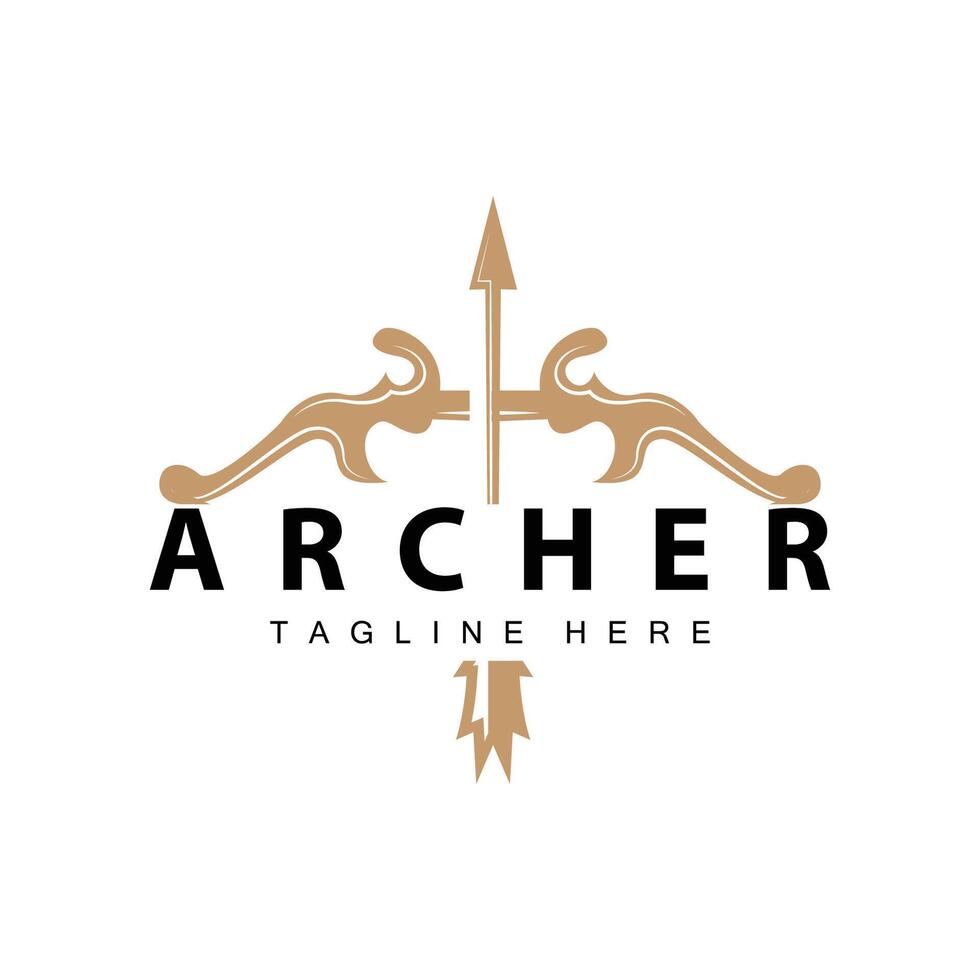 archer logo vecteur ancien conception vieux inspiration archer outil La Flèche modèle marque