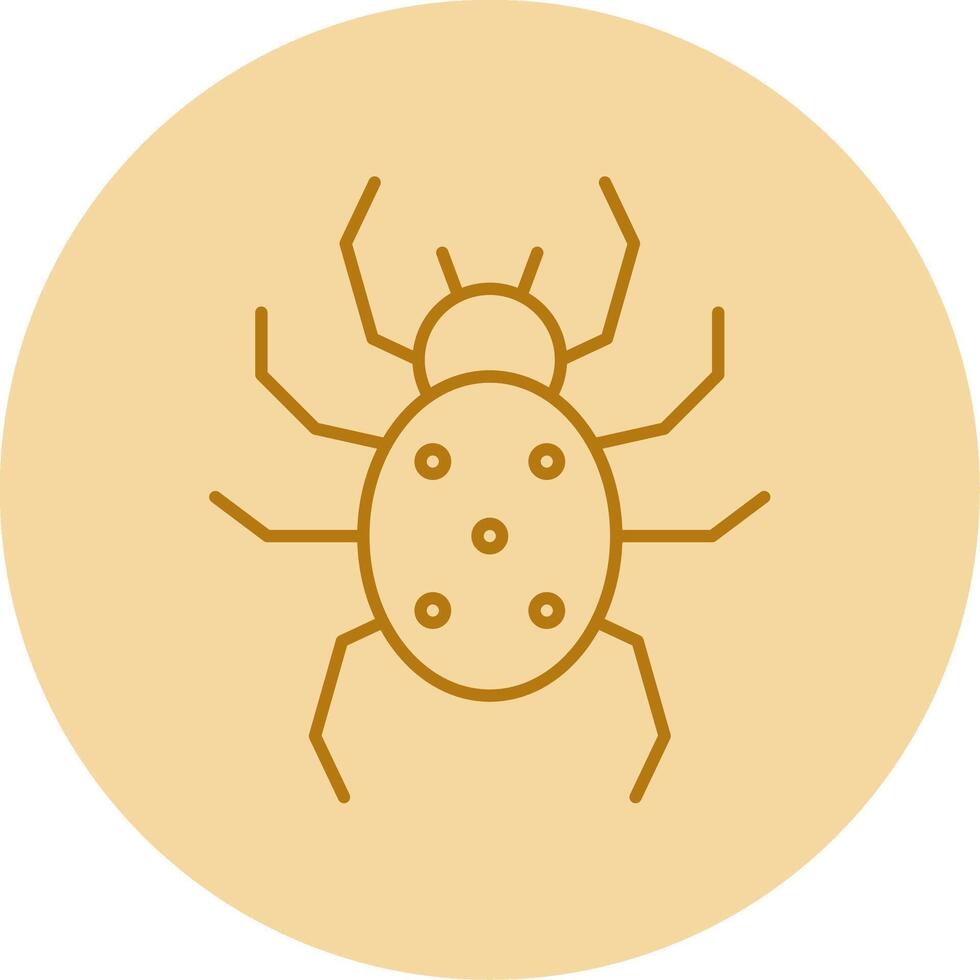 araignée ligne cercle multicolore icône vecteur