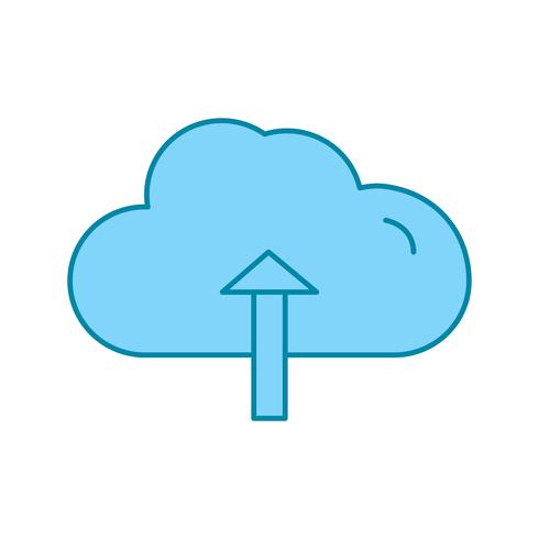 icône de téléchargement de nuage de vecteur