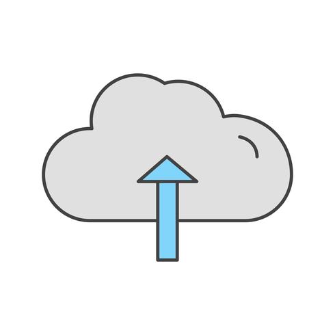 icône de téléchargement de nuage de vecteur