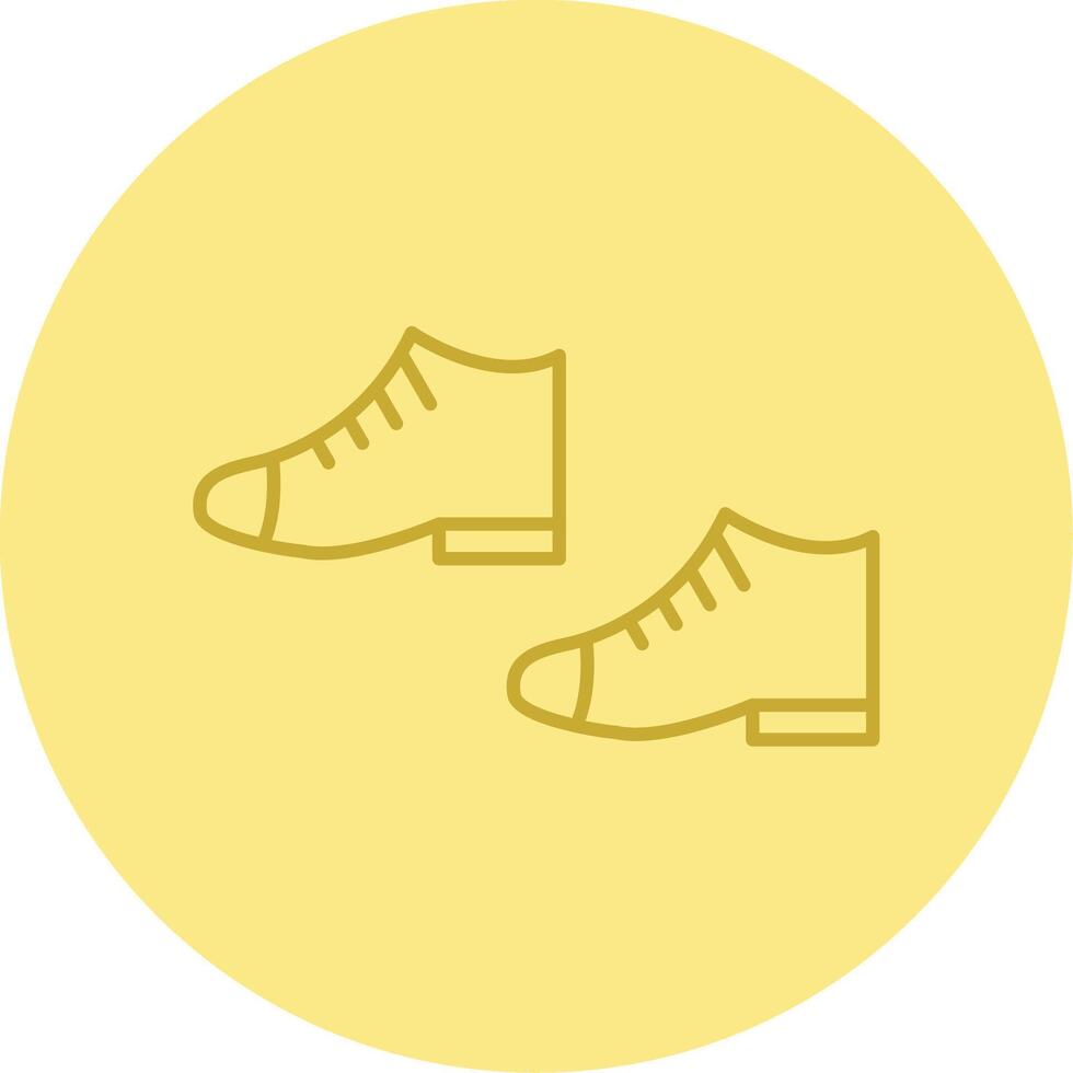 des chaussures ligne cercle multicolore icône vecteur