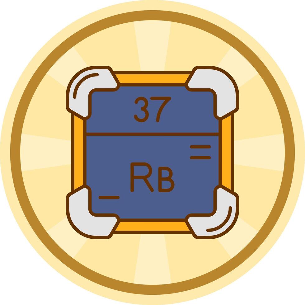 rubidium bande dessinée cercle icône vecteur