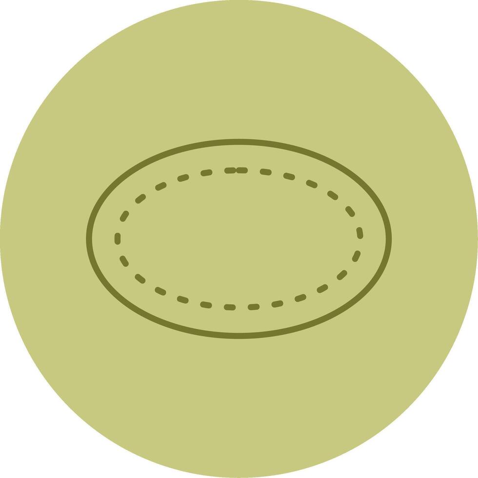 ovale ligne cercle multicolore icône vecteur