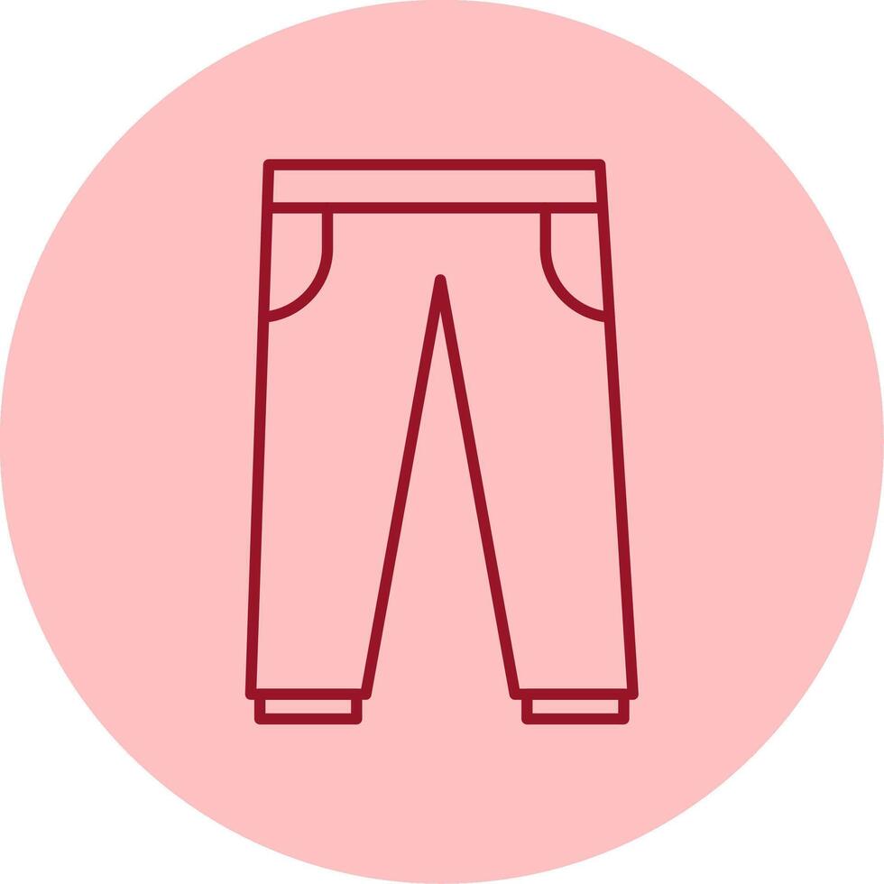 pantalon ligne cercle multicolore icône vecteur