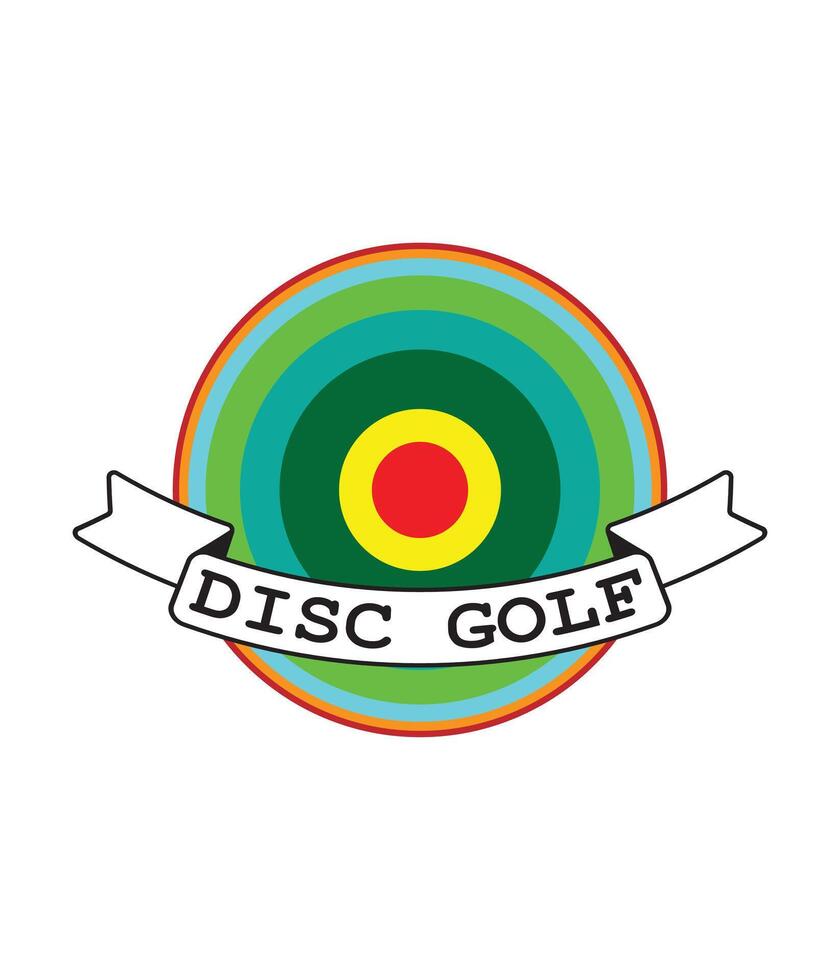 disque le golf logo avec une vert et Jaune cercle vecteur