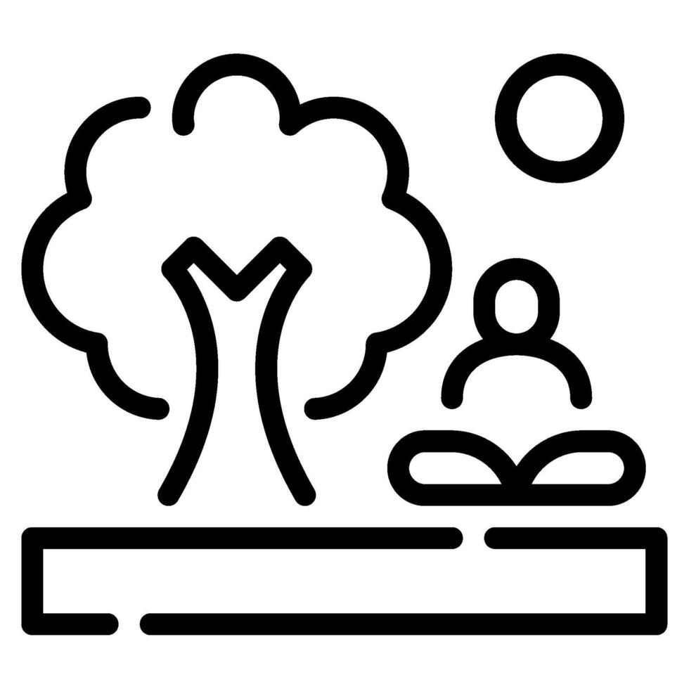 Extérieur yoga icône printemps, pour uiux, la toile, application, infographie, etc vecteur