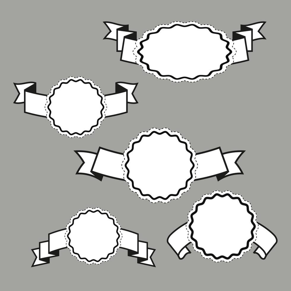 ruban ensemble ancien vecteur conception éléments