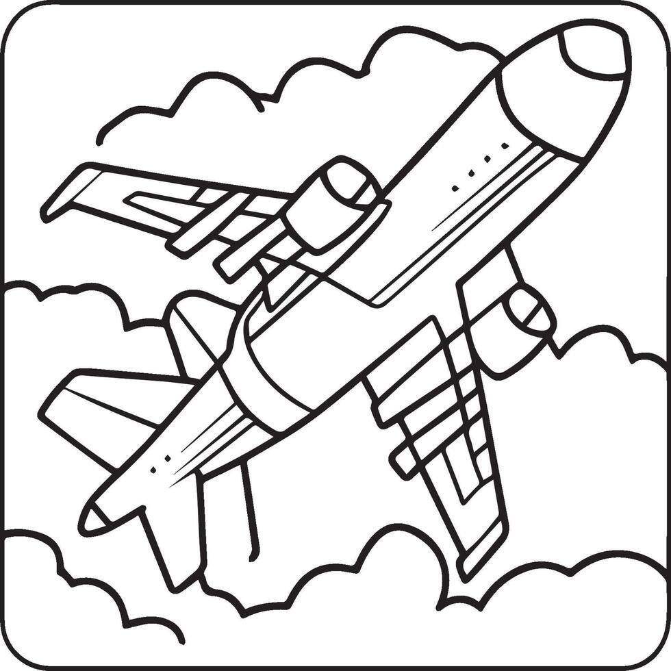 avion coloration pages. avion contour illustration vecteur