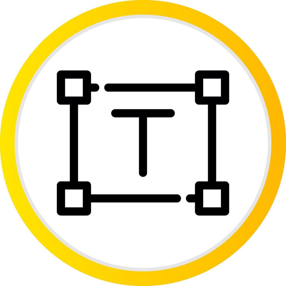 conception d'icône créative de taille de texte vecteur